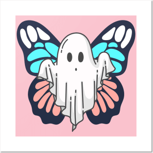 cute ghost butterfly Posters and Art